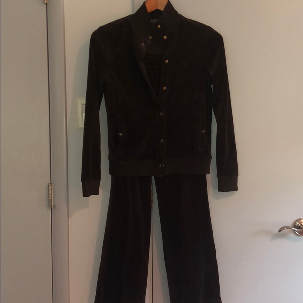 Lauren Ralph Lauren velour jacket and pant set